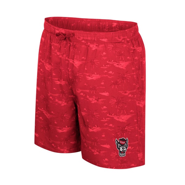 Red Men's Printed Swim Shorts - Wol